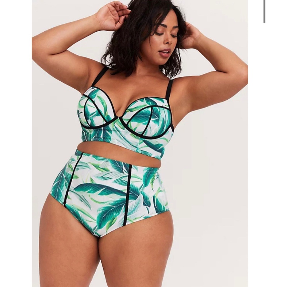 Torrid Green Palm Bikini 🍃